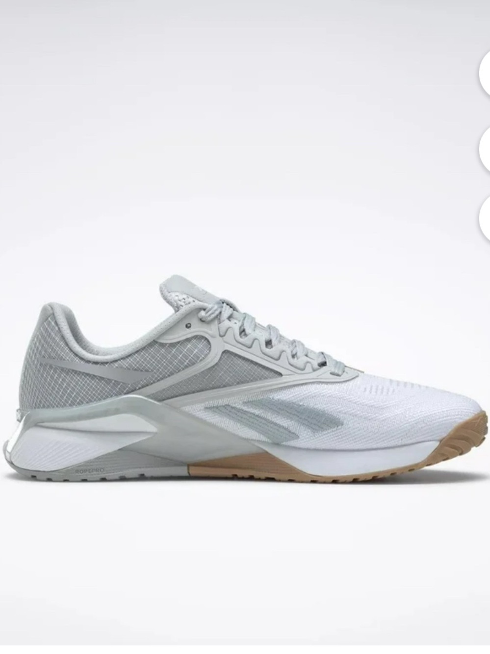 Reebok Women's White and Light Gray Athletic Training Shoes - Picture 2 of 6